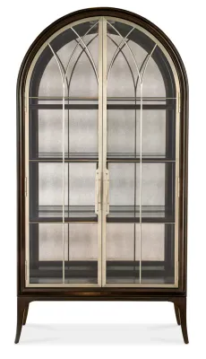 Dark Brown China Display Cabinet with Glass Doors Dark Brown China Display Cabinet with Glass Doors