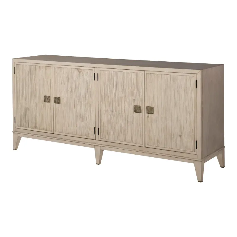 4-Door Credenza - Crushed Bamboo Finish