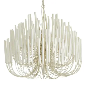 Modern Rustic Iron and Wood Chandelier - 6 Lights