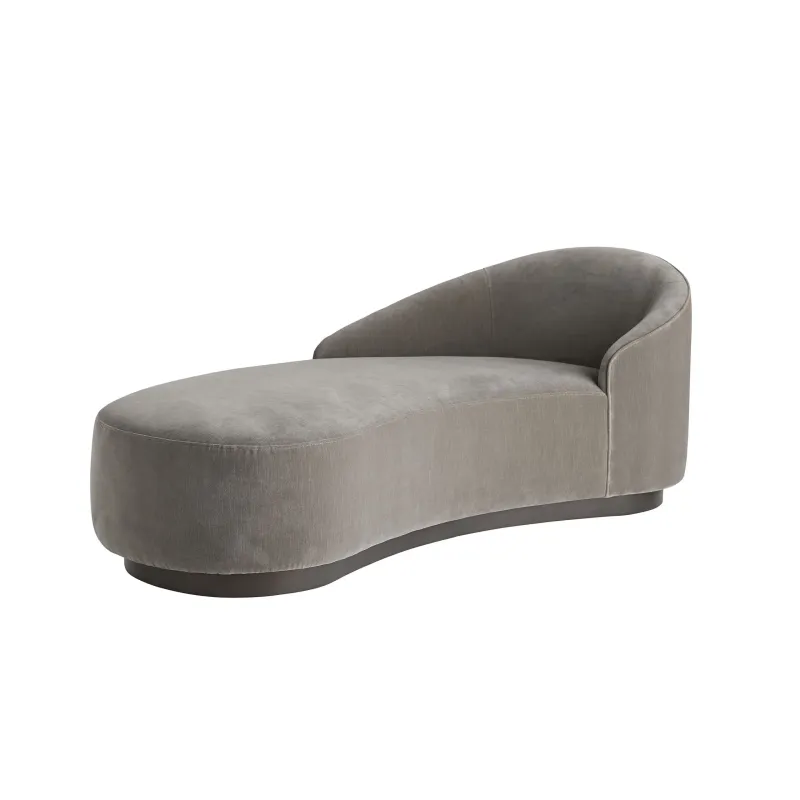 Sharkskin Velvet Left Arm Chaise