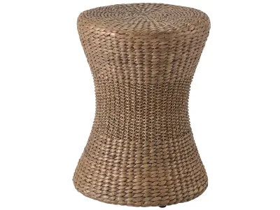 Natural Woven Water Hyacinth Round Side Table