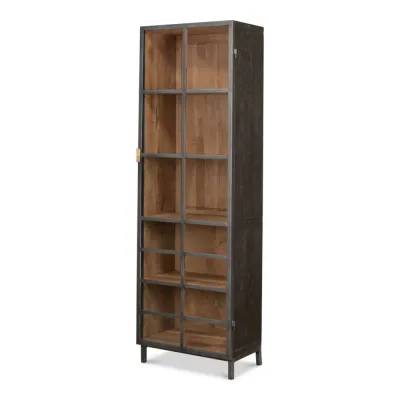 Modern Industrial Style Single-Door Display Cabinet single door display cabinet