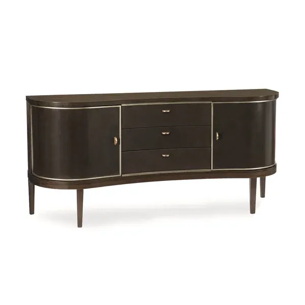 Modern Curved Sideboard Buffet with Drawers
