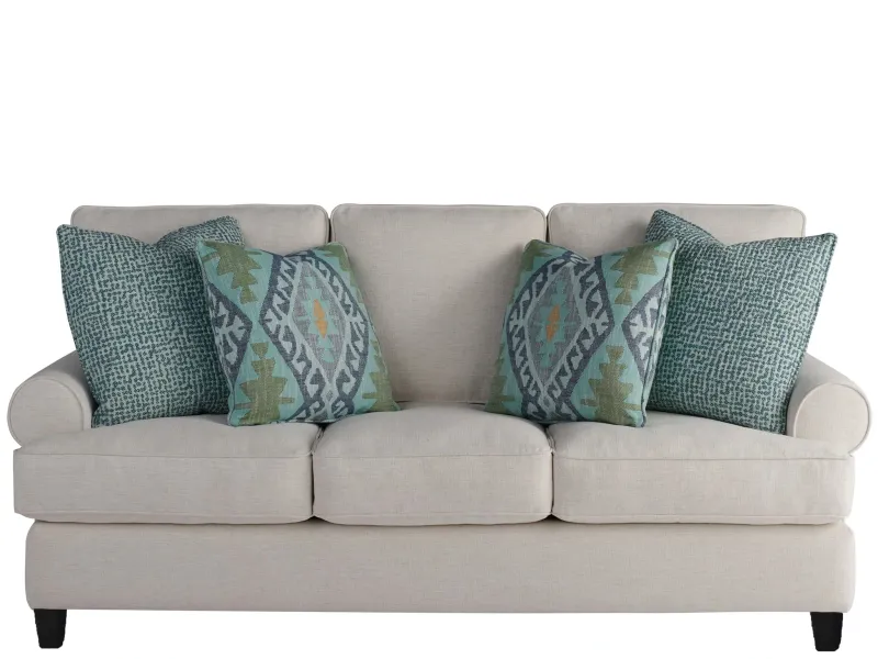 Modern Farmhouse Sofa with Rolled Armrests