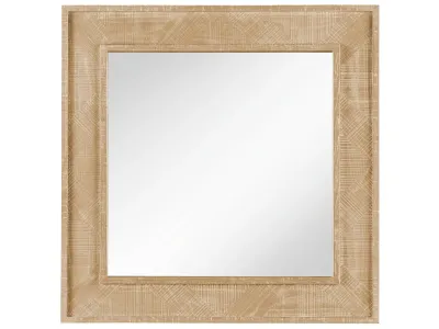 Natural Solid Oak Framed Square Mirror