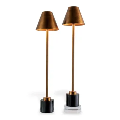 Gold Buffet Lamp Set – Tall and Sophisticated Set of 2 Buffet lamps with Empire Shade