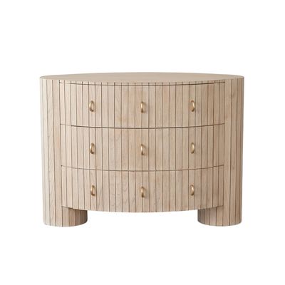 Luna Natural Oak Finish 3-Drawer Chest