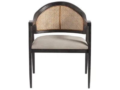 Contemporary Woven Back Accent Chair