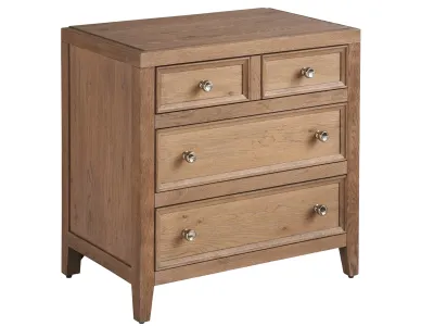 Weekender Solid Wood 3-Drawer Nightstand with USB Ports