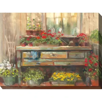 Potting Table Outdoor Canvas Wall Decor