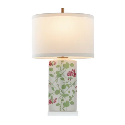 Geranium Trellis Table Lamp - 26" H