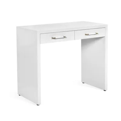 36" Petite Faux Linen Vanity - White