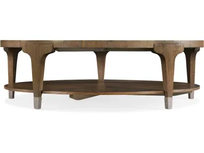 Chapman Casual Round Cocktail Table with Storage Chapman Casual Round Cocktail Table with Storage