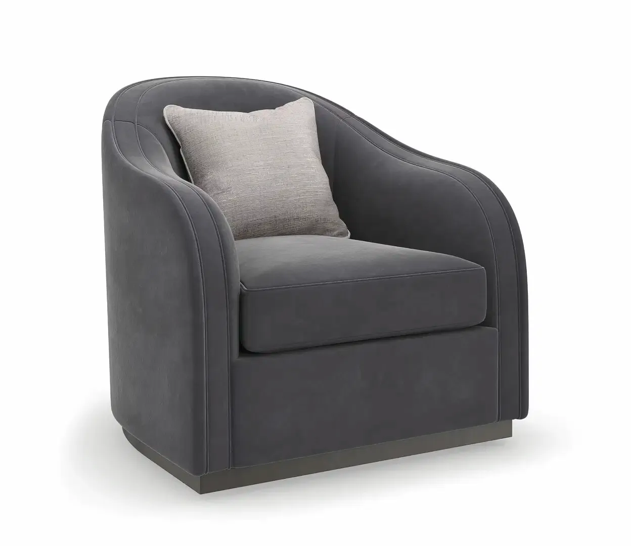 Charcoal Velvet Lounge Chair Charcoal Velvet Lounge Chair