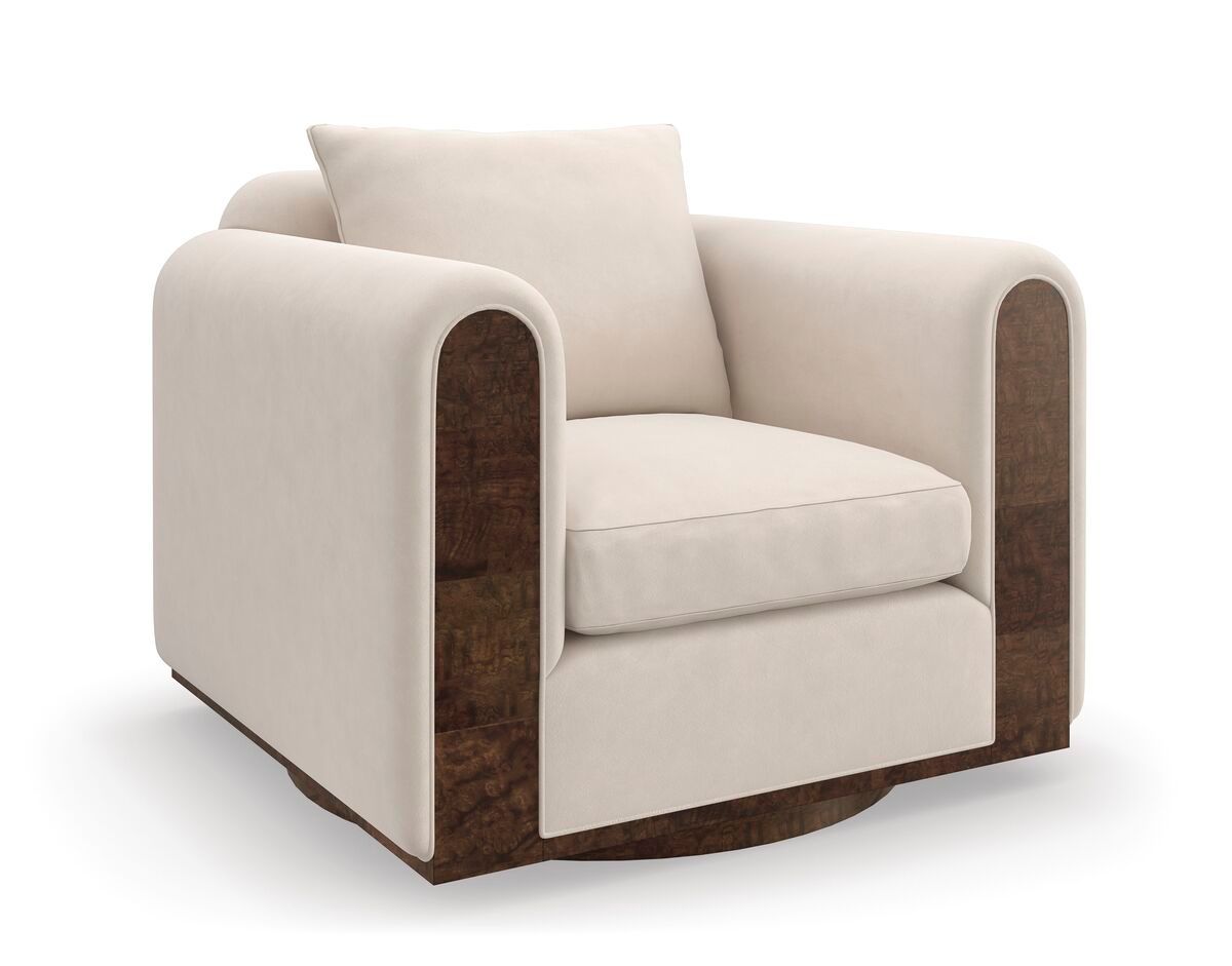 Burlwood Swivel Lounge Chair Burlwood Swivel Lounge Chair