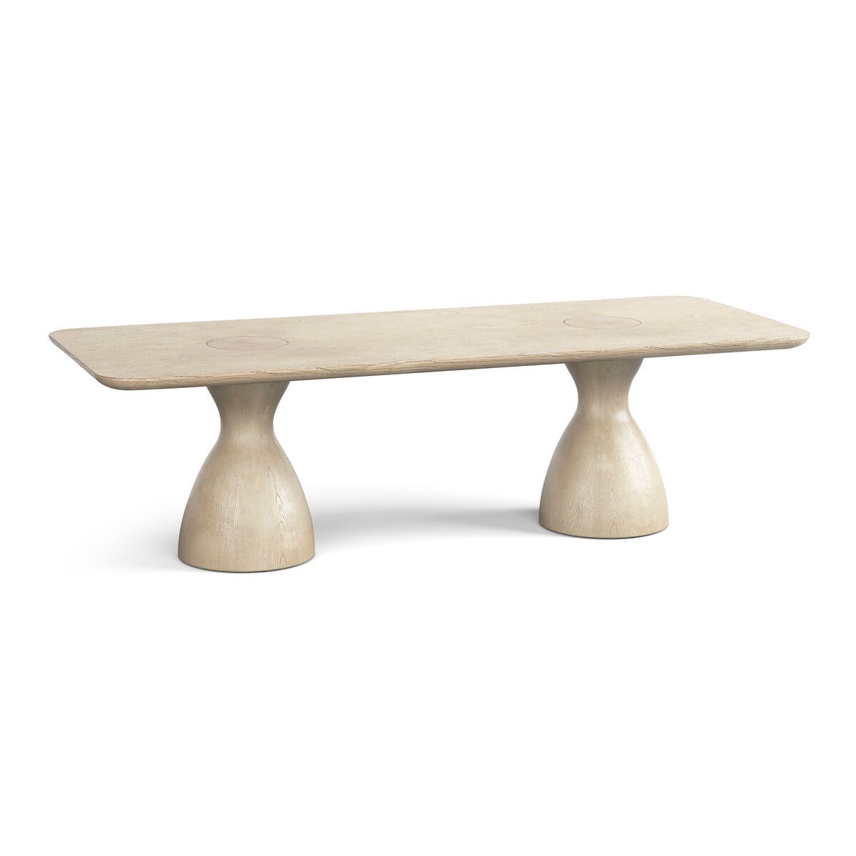 108 108" white oak DINING TABLE