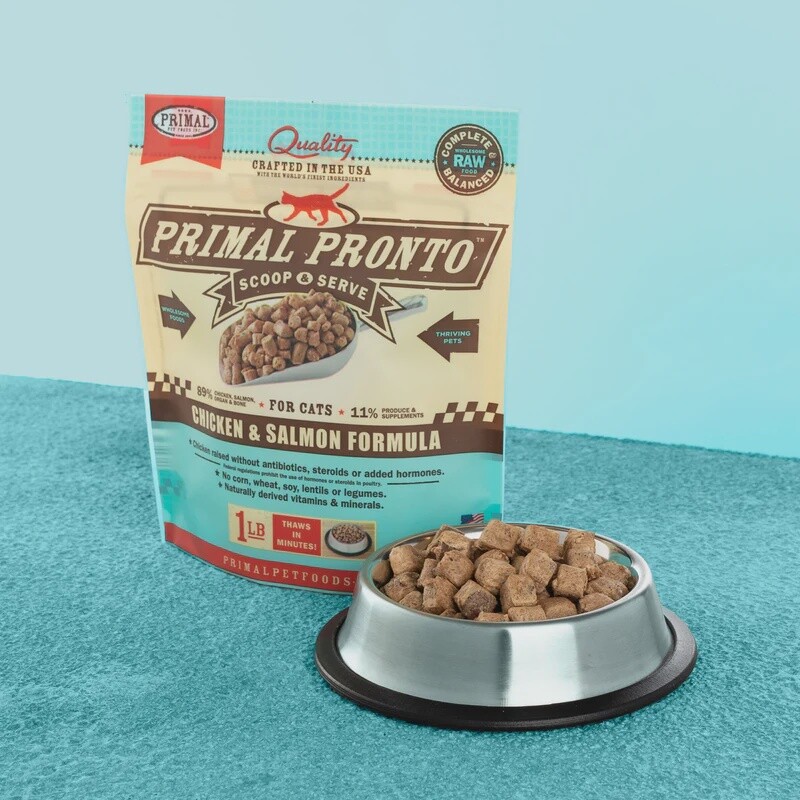 PRIMAL Cat Pronto Chicken Salmon 01 lb