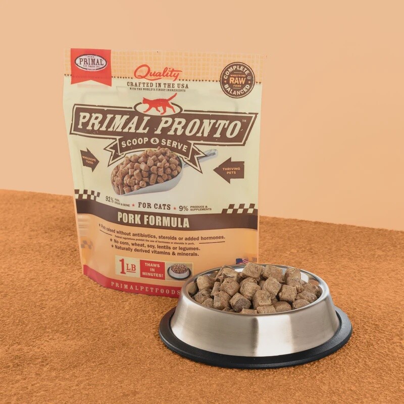 PRIMAL Cat Pronto Pork 01 lb