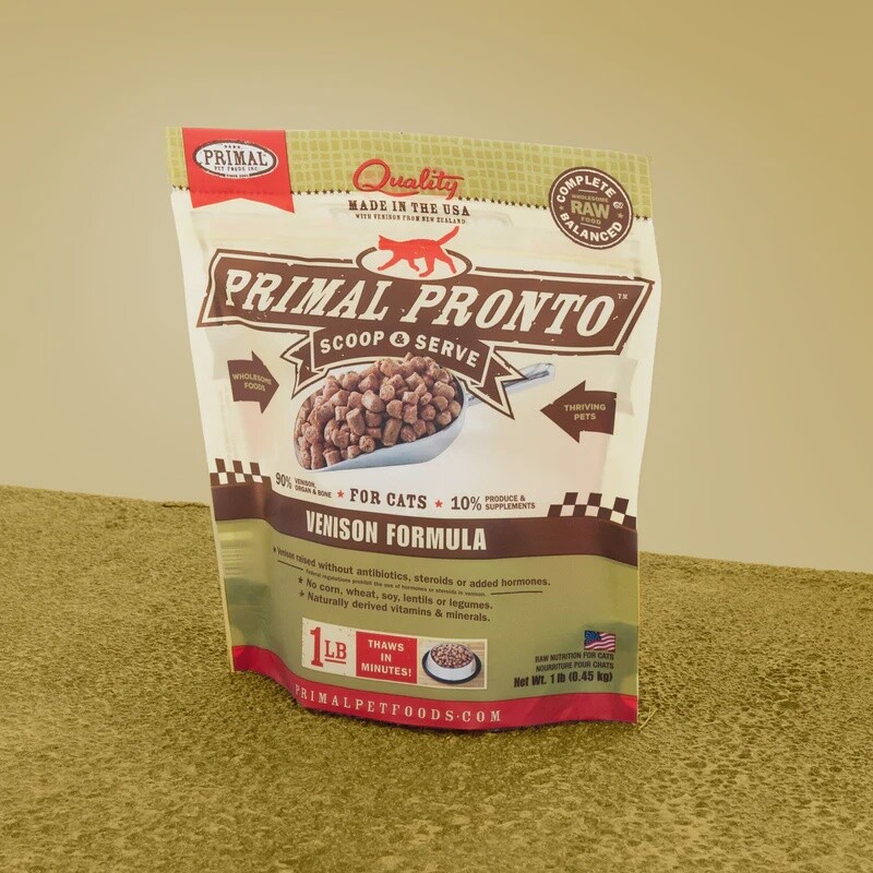PRIMAL Cat Pronto Venison 01 lb