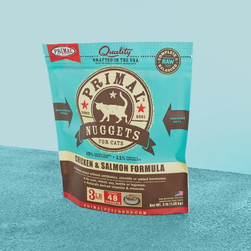 PRIMAL Cat Nugget Chicken Salmon 03 lb OOD