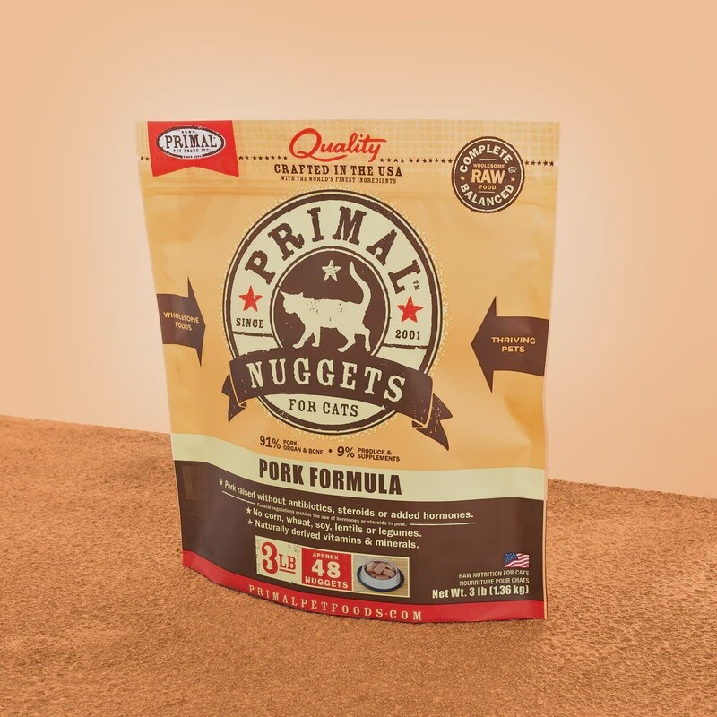 PRIMAL Cat Nugget Pork 03 lb