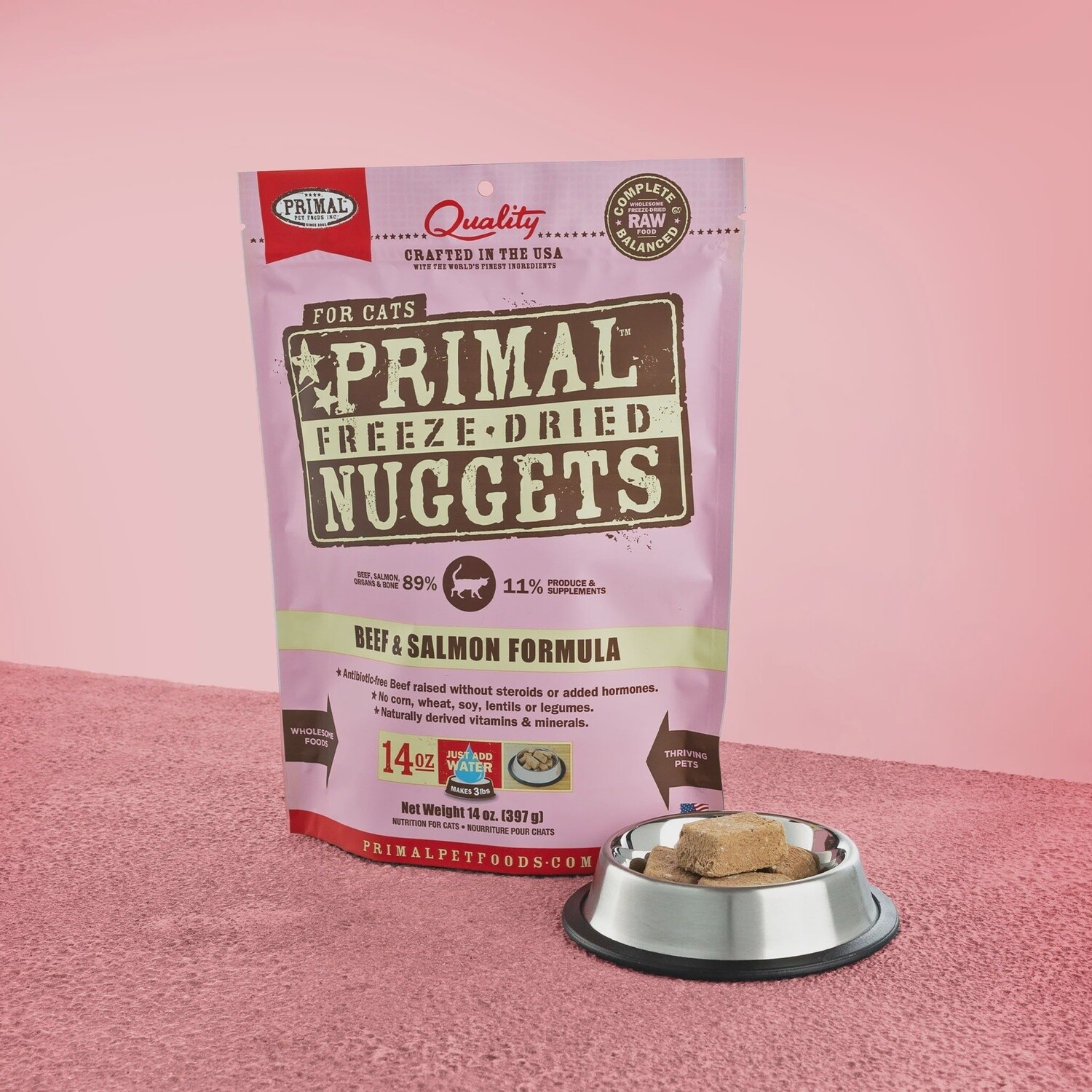 PRIMAL Cat FD Beef Salmon 05.5 oz OOD