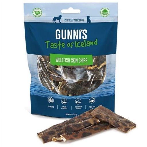 Gunnis Wolf Fish Skins Dog Treat 9 oz