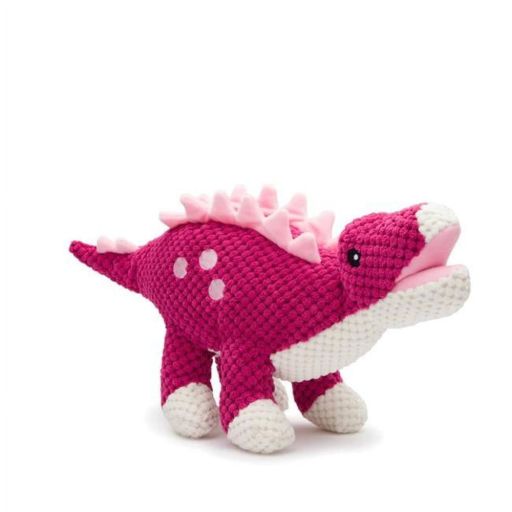Fab Dog Floppy Stegosaurus Dinosaur - Pink - Small