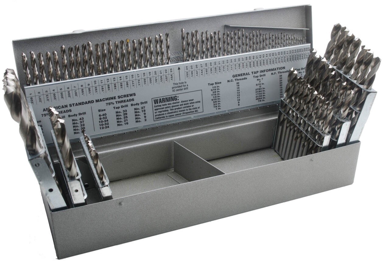 T123 - 115 Piece, SET, HSS, Fractional, Bright Finish