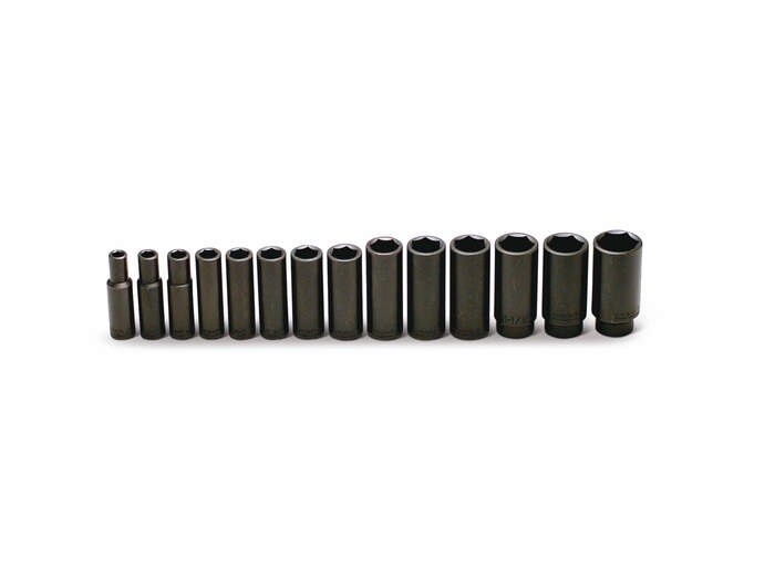 1/2&quot; Drive Impact Socket Set, Deep, SAE. 6 Point, 3/8&quot; - 1-1/4&quot; Set Number 407