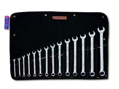 Combination Wrench Set, SAE, 12 Point, WRIGHTGRIP® 2.0, Full Polish Finish, 14 Pieces, 3/8&quot; - 1-1/4&quot; Set Number 914
