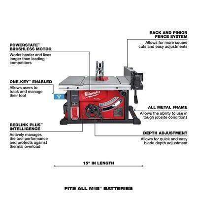 M18 FUEL™ 8-1/4&quot; Table Saw w/ One-Key™ Kit 2736-21HD
