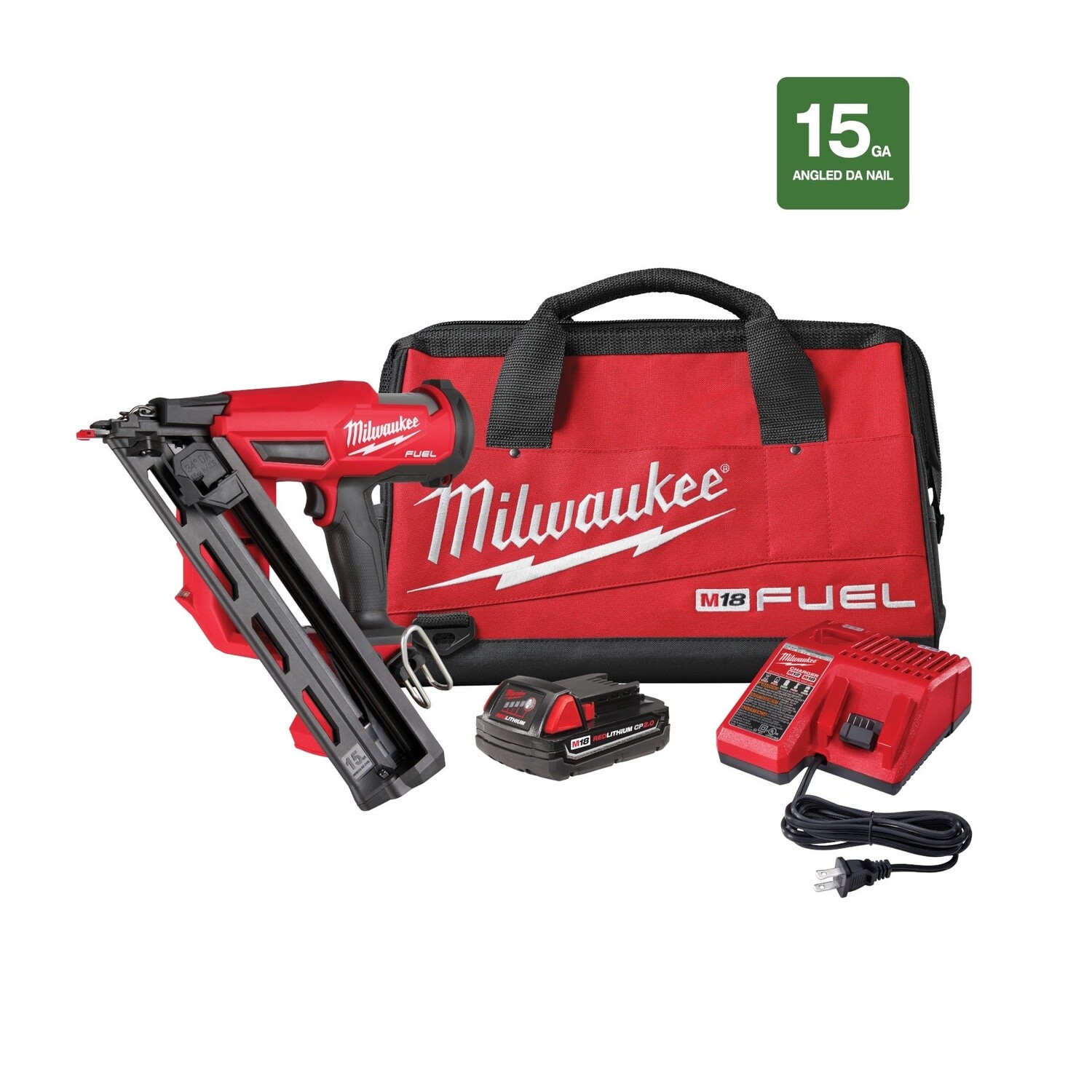 M18 FUEL 15 Gauge Finish Nailer Gen 2 Kit 2839-21CT
