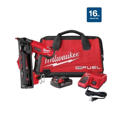M18 FUEL 16 Gauge Angled Finish Nailer Gen 2 Kit 2841-21CT