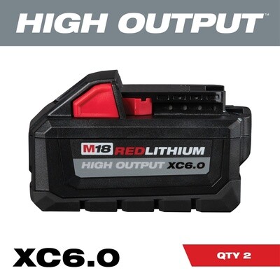 M18™ REDLITHIUM™ HIGH OUTPUT™ XC6.0 Battery Pack (2 Pk) 48-11-1862