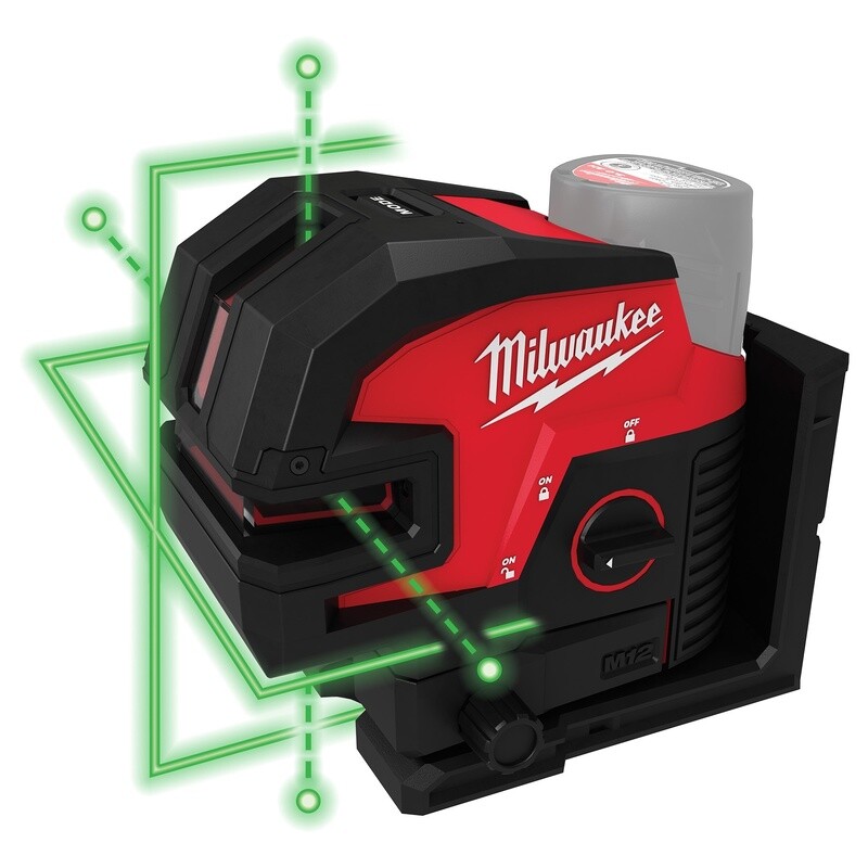 M12™ Green Laser – Cross Line &amp; 4-Points Tool Only 3624-20