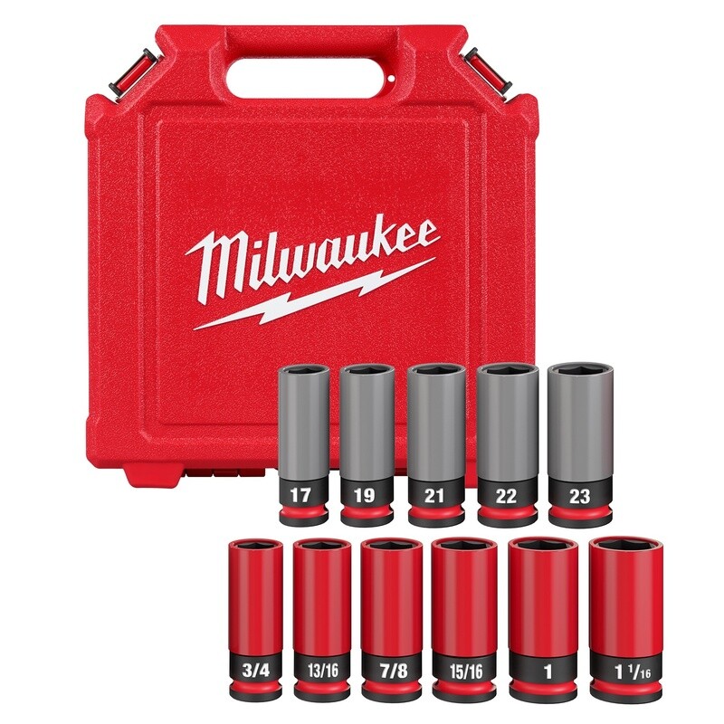 SHOCKWAVE Impact Duty™ 1/2 Drive SAE &amp; Metric 11PC Lug Nut Wheel Socket Set 49-66-7833