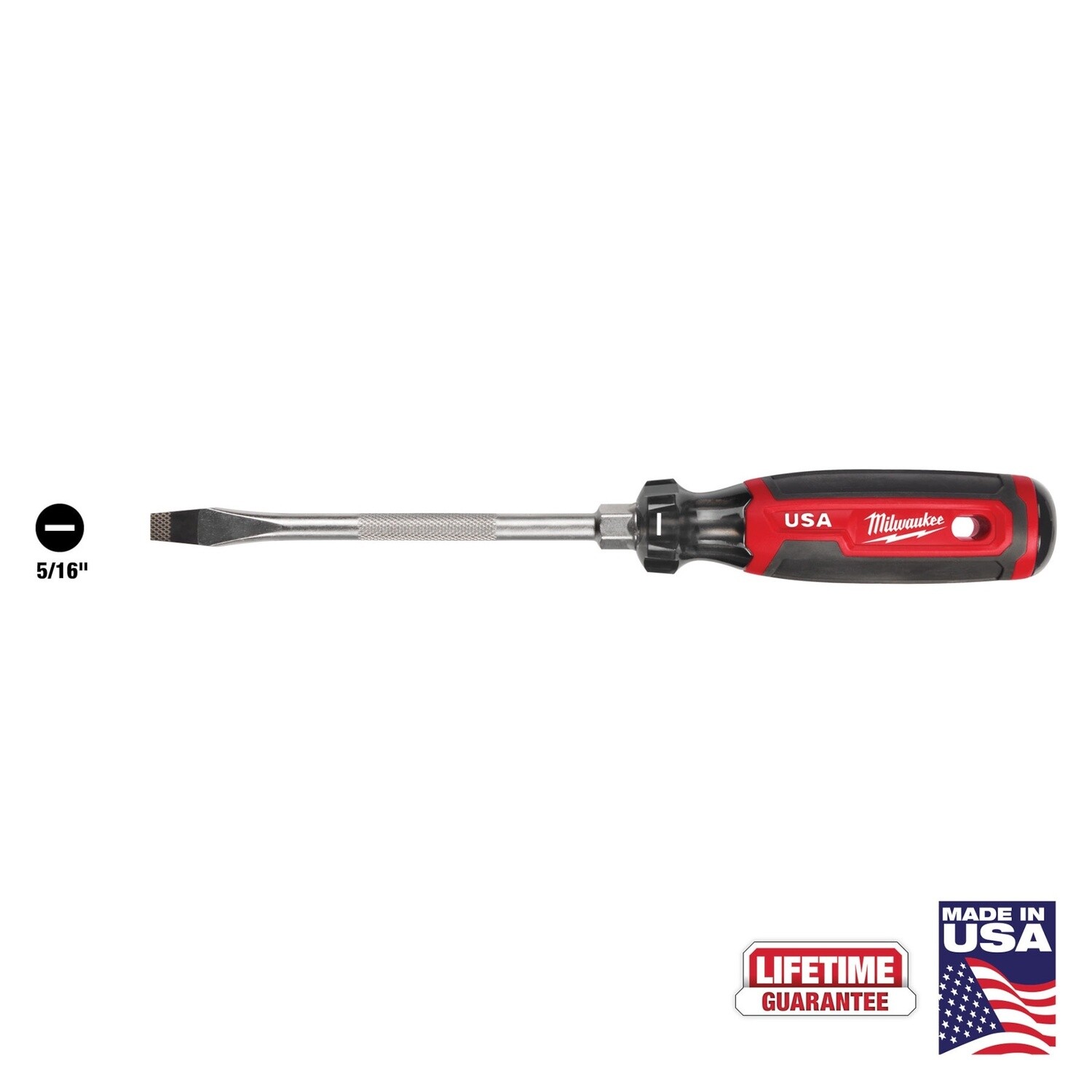 5/16&quot; Slotted 6&quot; Cushion Grip Screwdriver (Made in USA) MT207