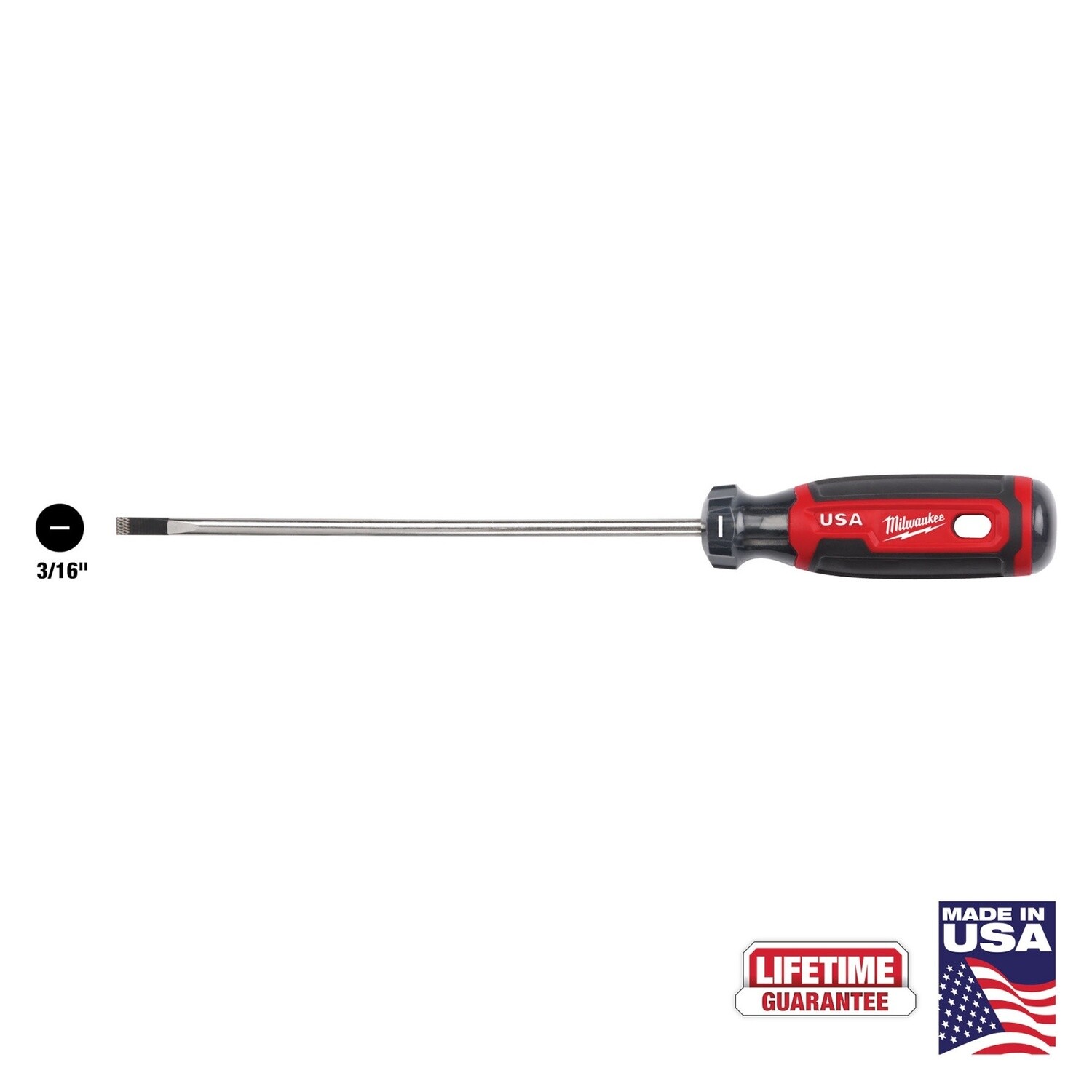 3/16&quot; Cabinet 6&quot; Cushion Grip Screwdriver (Made in USA) MT212