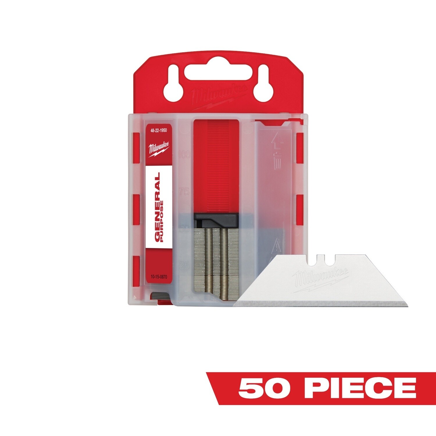50 PC General Purpose Utility Blades w/ Dispenser 48-22-1950
