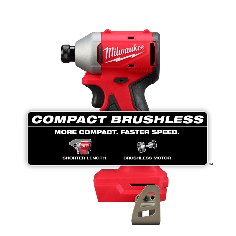 M18™ Compact Brushless 1/4&quot; Hex Impact Driver Tool Only 3650-20