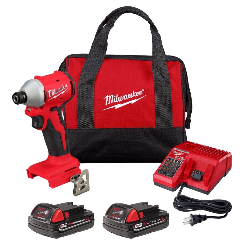 M18™ Compact Brushless 1/4&quot; Hex Impact Driver Kit 3650-22CT