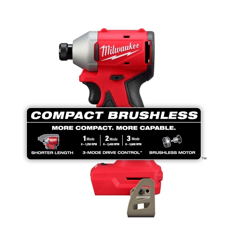 M18™ Compact Brushless 1/4&quot; Hex 3-Speed Impact Driver Tool Only 3651-20