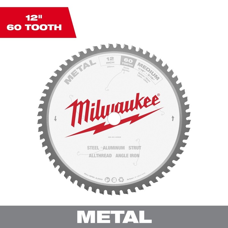 12&quot; Metal Cutting Circular Saw Blade 60 TPI 48-40-4265
