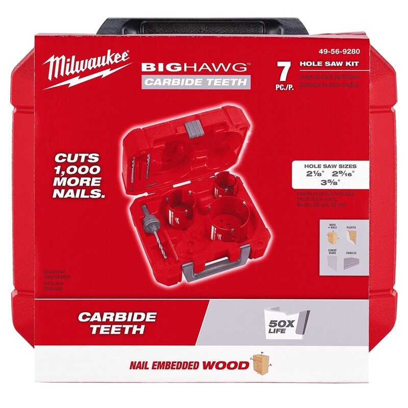 7 PC BIG HAWG™ with Carbide Teeth Hole Saw Kit 49-56-9280