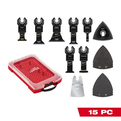 MILWAUKEE® OPEN-LOK™ Multi-Tool Blade Variety Kit with Modular Case 15PC 49-10-9114