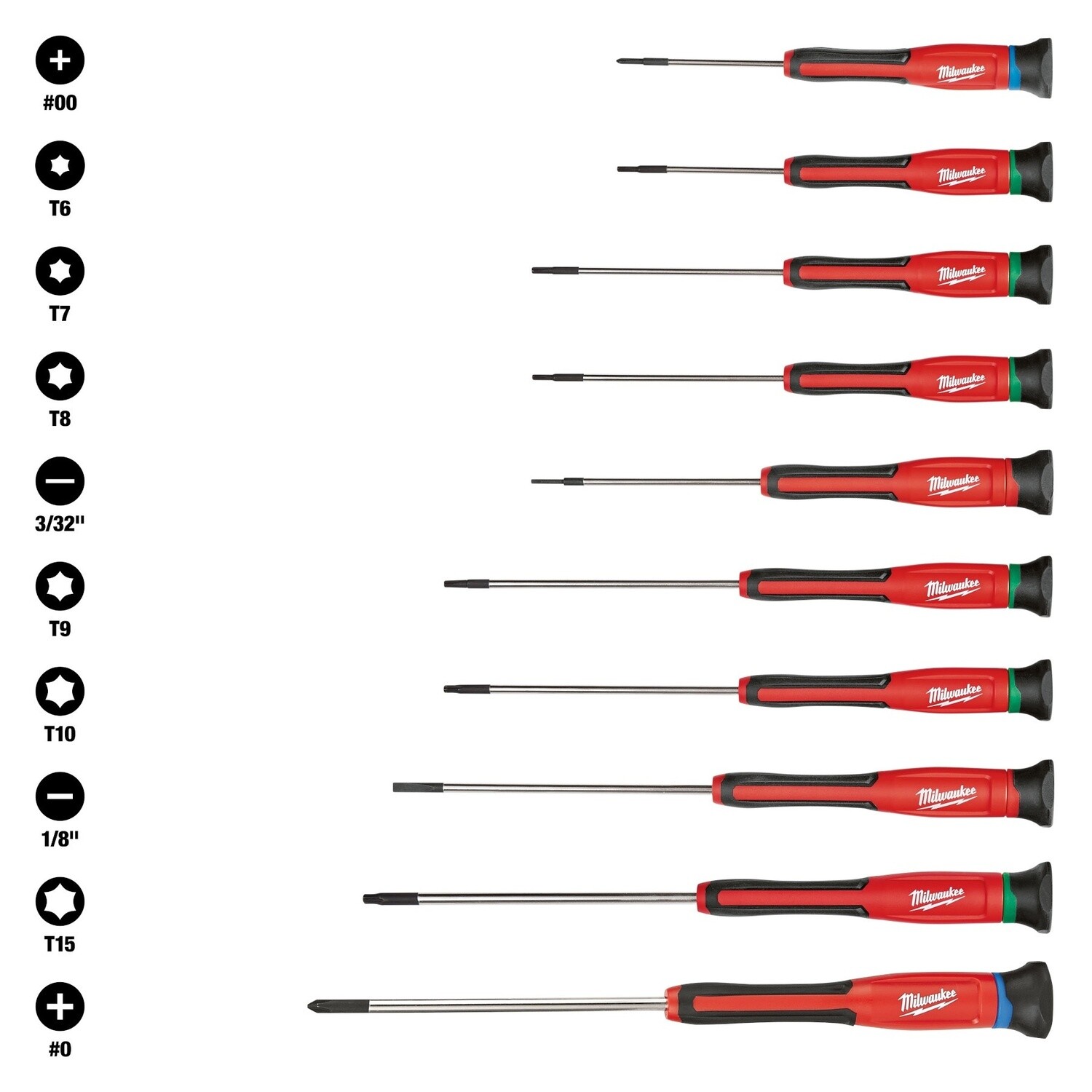 10pc Precision Screwdriver Set 48-22-2612
