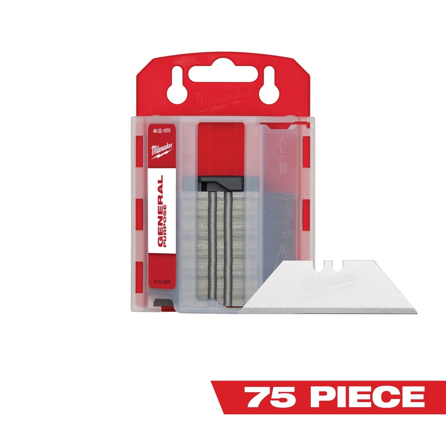 75 PC General Purpose Utility Blades w/ Dispenser 48-22-1975