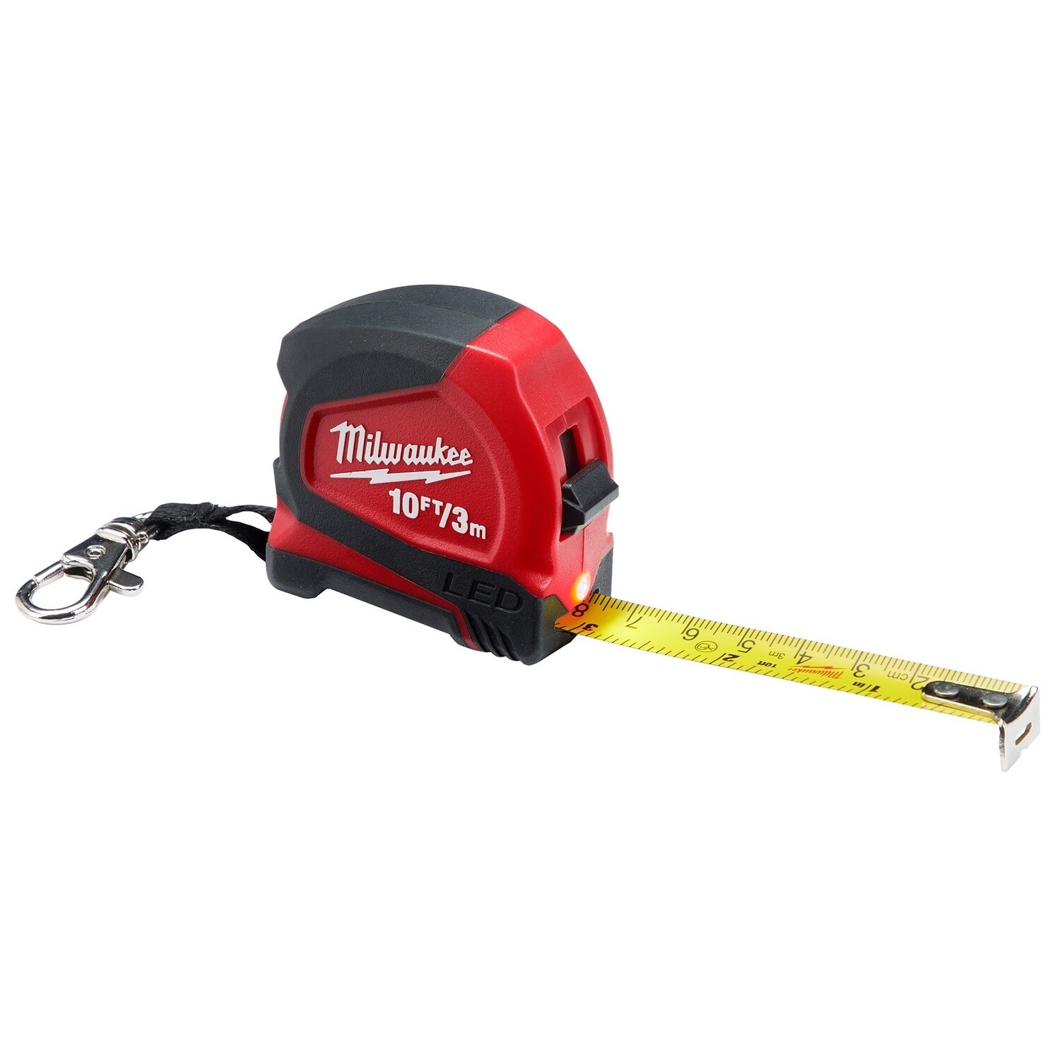 Milwaukee 10ft / 3m Keychain Tape Measure with LED 48-22-6601