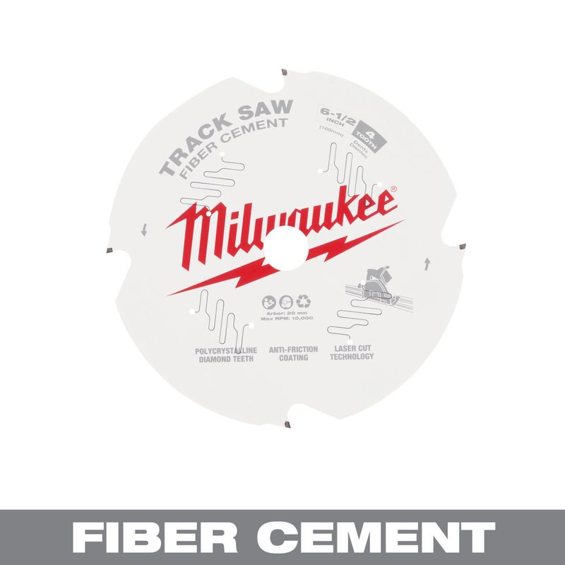 Milwaukee® 6-1/2” 4T Fiber Cement Track Saw Blade 48-40-0670